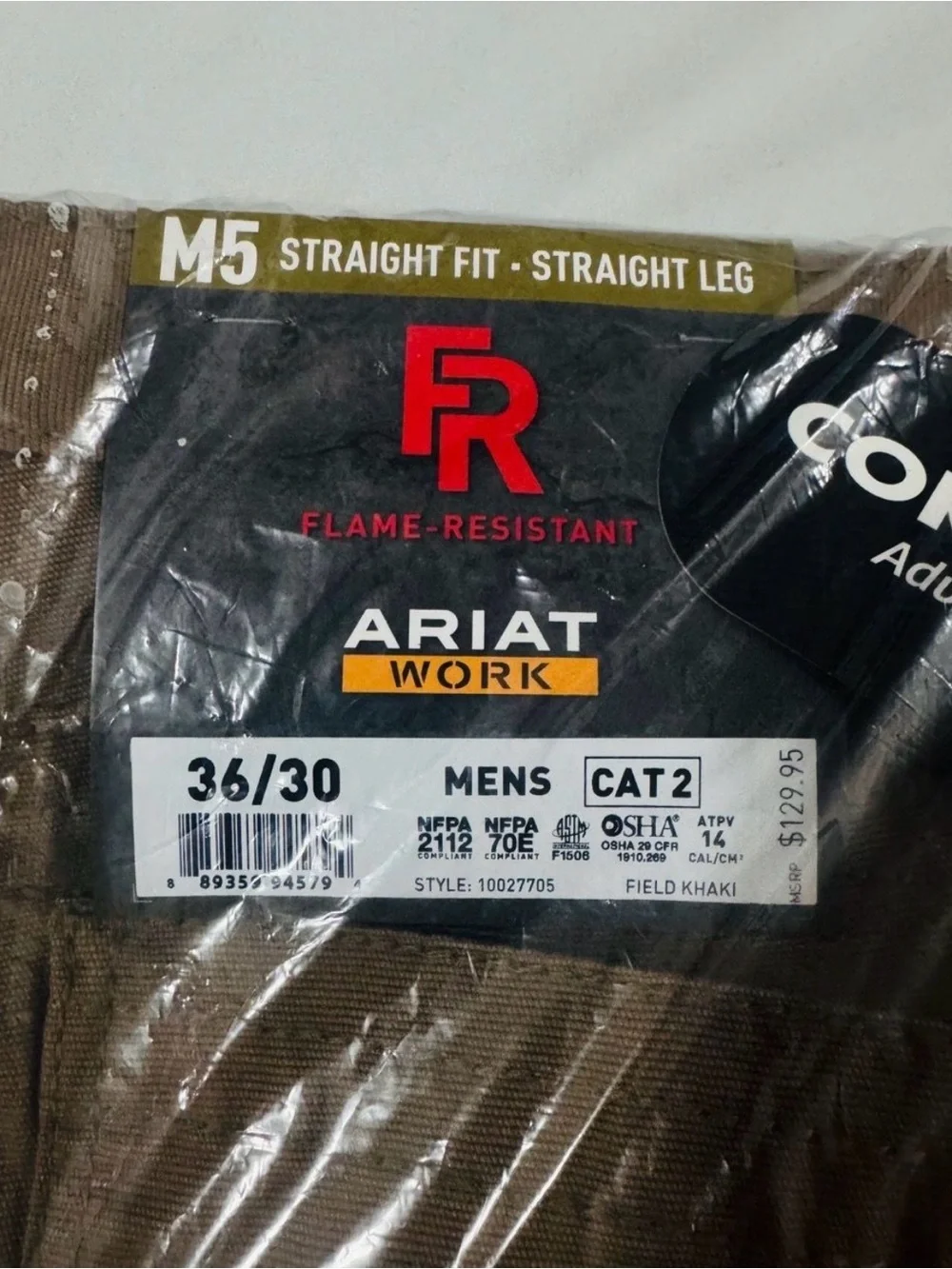 Ariat FR CAT2 Flame resistant Men's Cargo Pants in Brown Tan